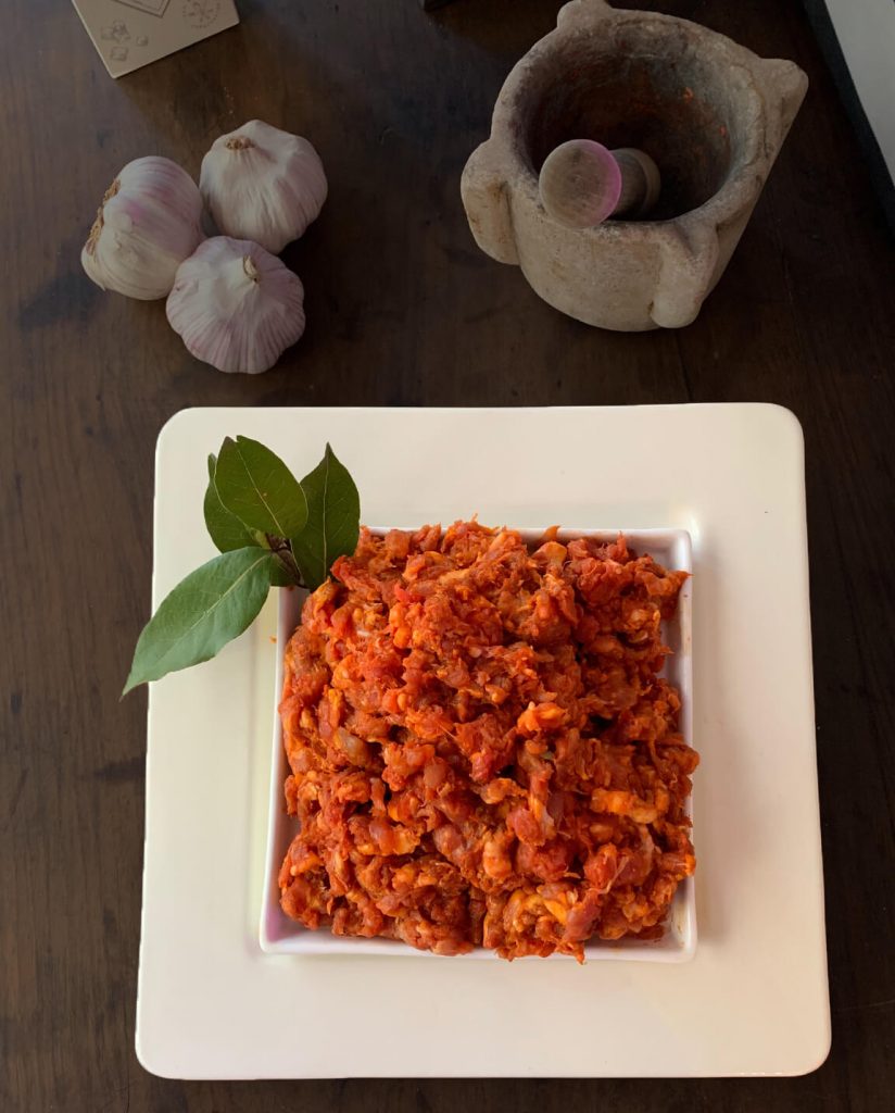 Picadillo de cerdo, picadillo ibérico, picadillo de cerdo ibérico, chichas ibéricas, chichas de cerdo ibérico