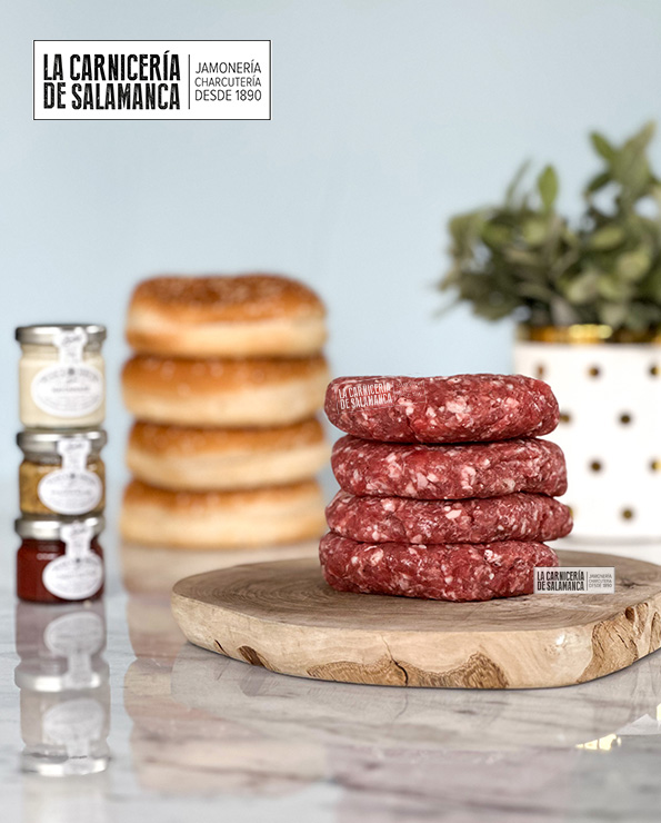 Hamburguesas ternera 100% disponibles para comprar online en La Carnicería de Salamanca. Carne de hamburguesa 100% de calidad.
