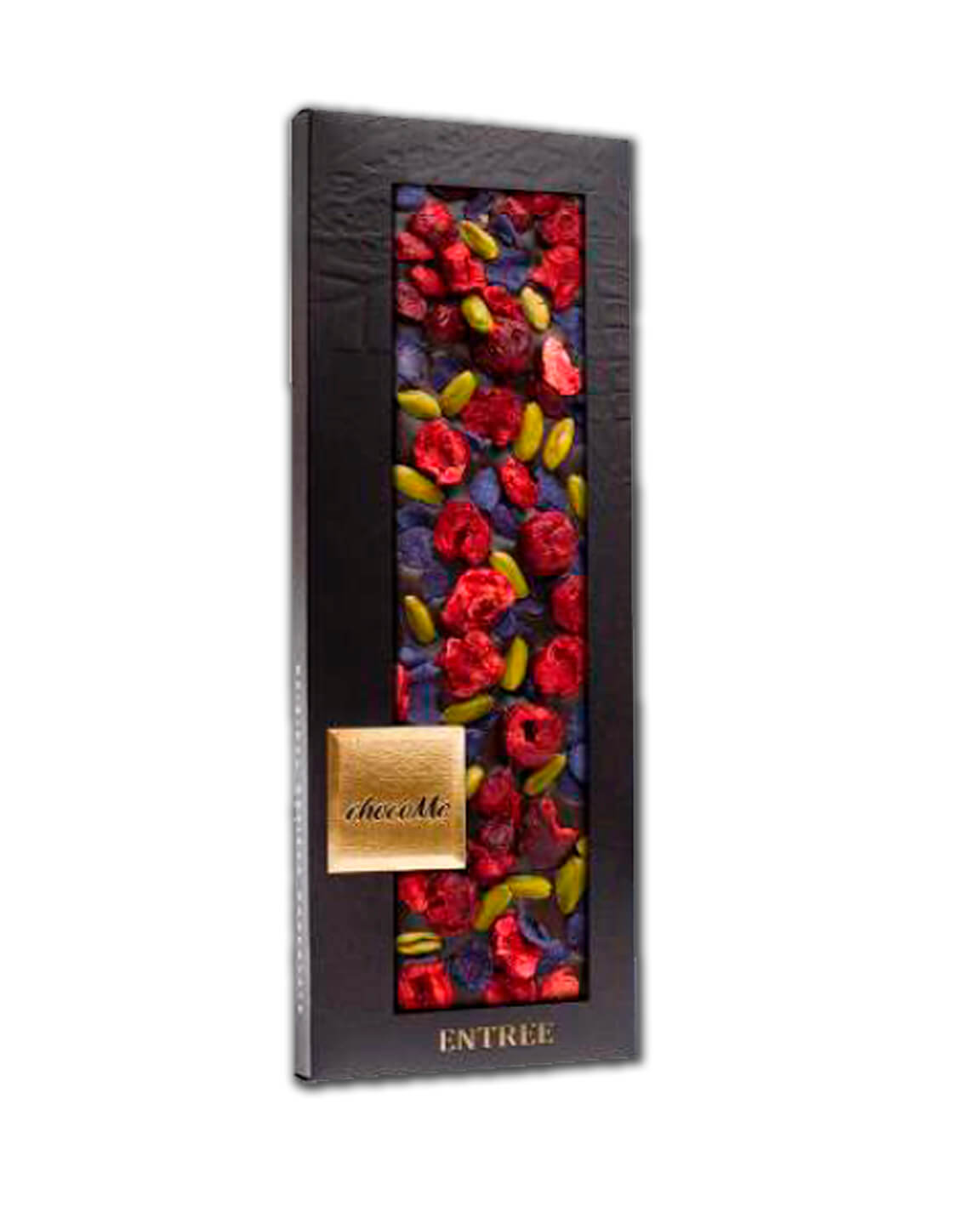 Chocolate negro con flores -