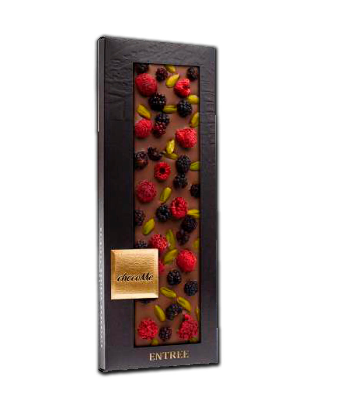 chocolate con leche con semillas y frutas