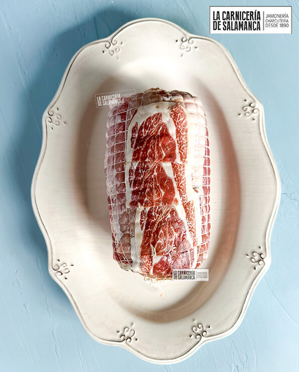 lomo ibérico relleno de jamón, disponible para comprar online en La carnicería de Salamanca. Listo para asar o guisar