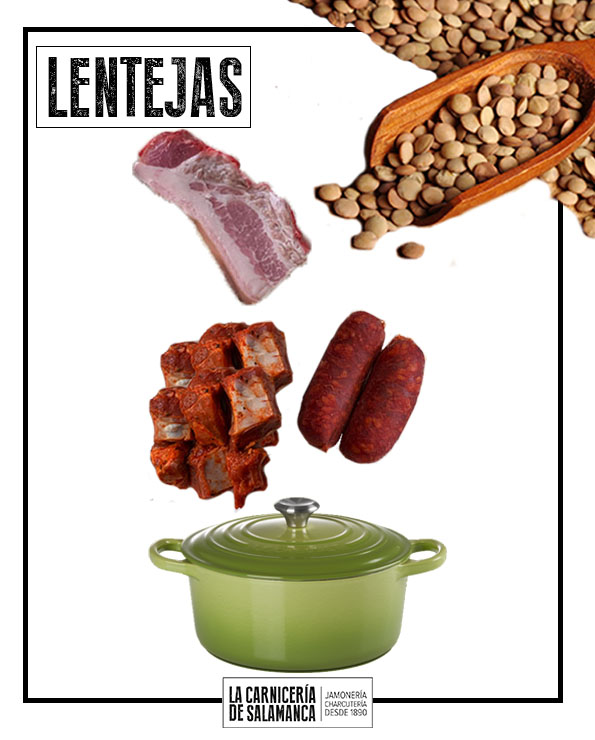 Lentejas, todos los ingredientes