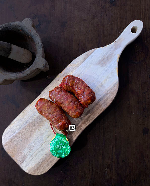 Chorizo picante de La Alberca, chorizo de La Alberca, Longaniza de La Alberca.