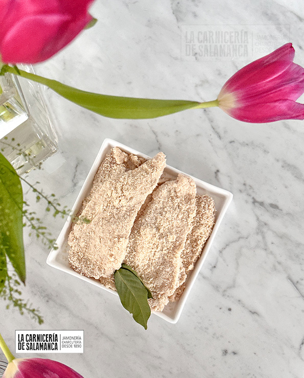 Pechugas de pollo empanadas listas para freír, elaborados caseros de carnicería online