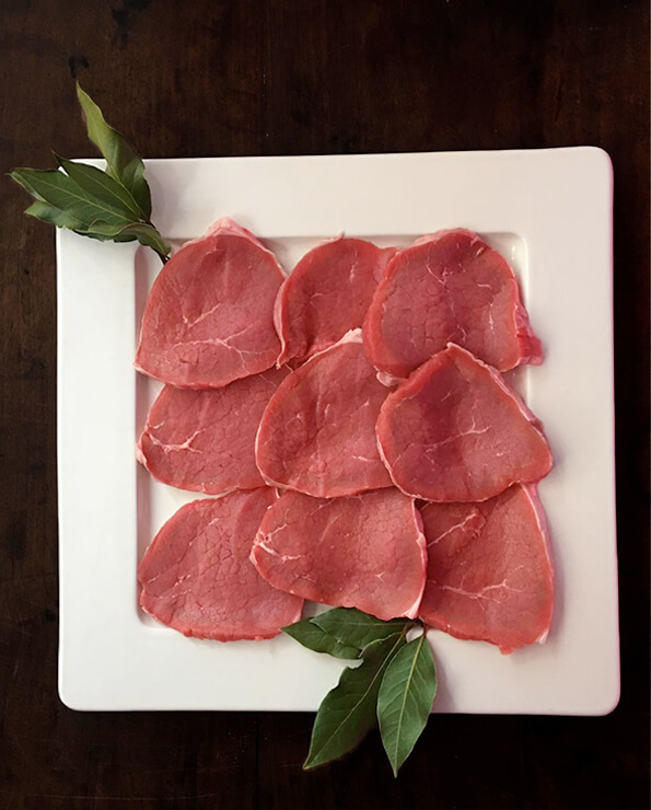 Comprar filetes de redondo de ternera online. Filetes de redondo de ternera. Filetes de ternera tiernos. Filetes de ternera sin nervio.