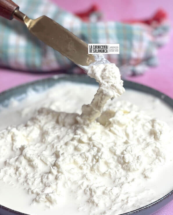 Detalle queso stracciatella