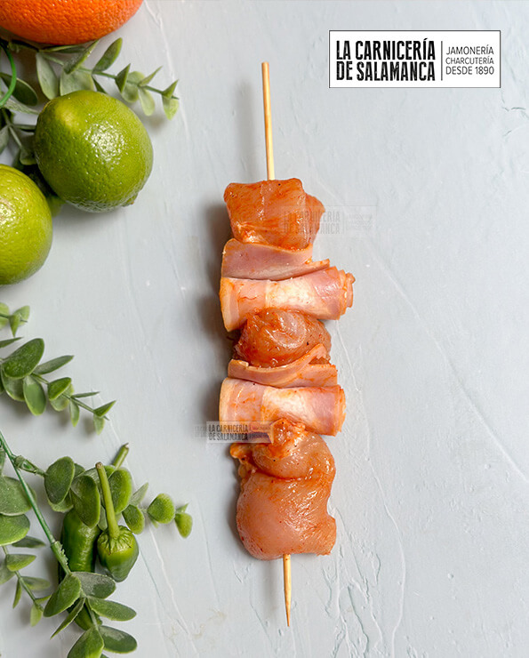 Brocheta de pollo y bacon de La Carnicería de Salamanca
