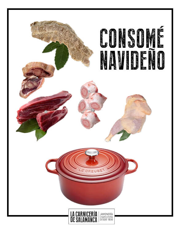 Preparar consomé de Navidad, caldo para Navidad, ingredientes consomé