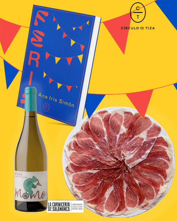 Comprar libro con vino y jamón. Ana Iris libro Feria
