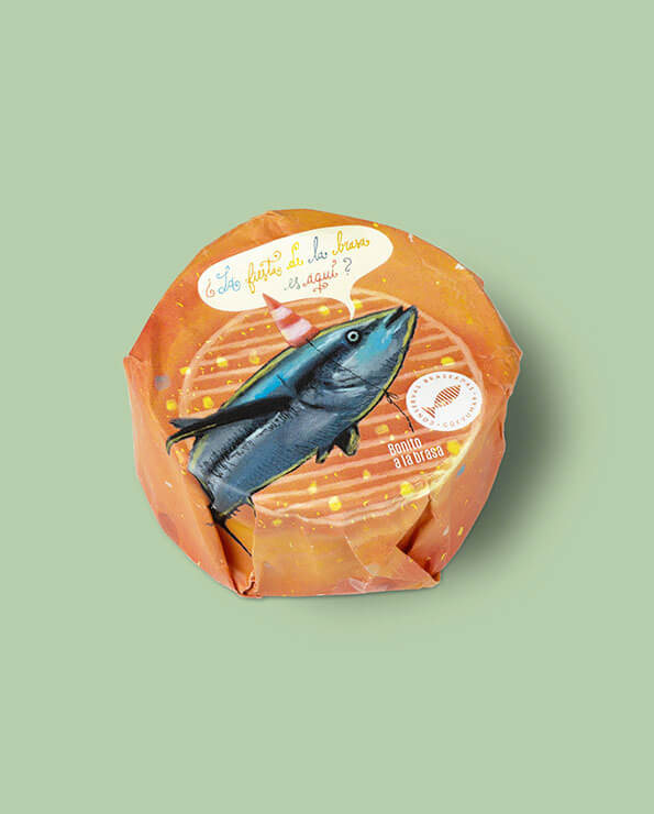 bonito a la brasa en lata del restaurante Güeyu Mar