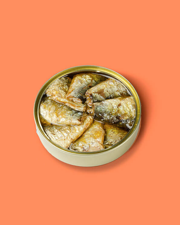 Colas de sardinas en lata braseadas Güeyumar