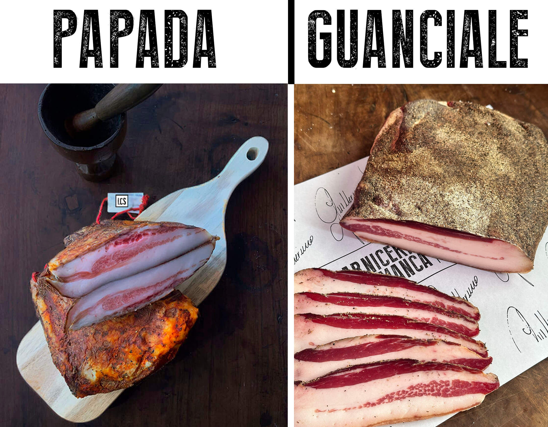Diferencia guanciale y papada