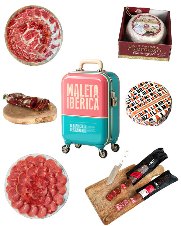 Maleta Ibérica – El pack gourmet más deseado de La Carnicería de Salamanca. Maleta Ibérica de La Carnicería de Salamanca con selección de productos gourmet: jamón ibérico loncheado, queso de torta, lomito ibérico, longanizas Montaraz y navajas a la brasa Güeyumar.